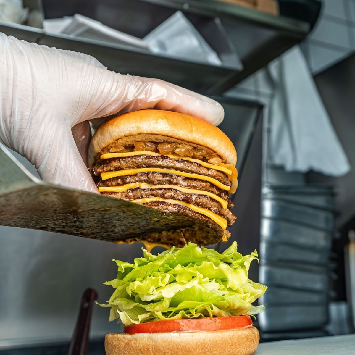 How many layers can you handle at California Burger?