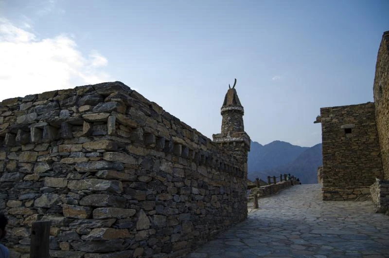 Ancient stone walls in Thee Ain Heritage Village. Shutterstock